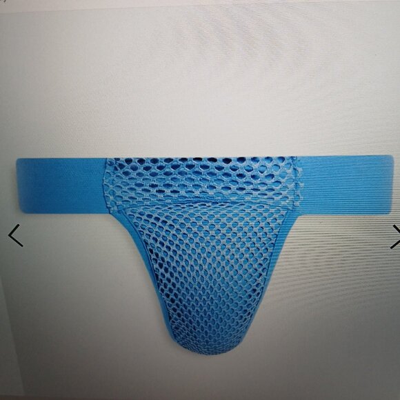 NEW Two Asos Design Men's Mesh Thong Blue Size Small New - Picture 5 of 5